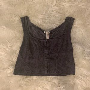 Free People Cheetah Print Crop Top